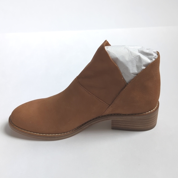 Eileen Fisher Leaf Bootie in Cognac Tumbled Nubuck Size 6M - Picture 3 of 7